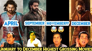 January to December Month Wise Highest Grossing Telugu Films