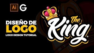 Illustrator Tutorial | Diseño de Logo THE KING | THE KING Logo Design