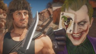 Rambo Vs The Joker | All Intro/Interaction Dialogues - Mortal Kombat 11