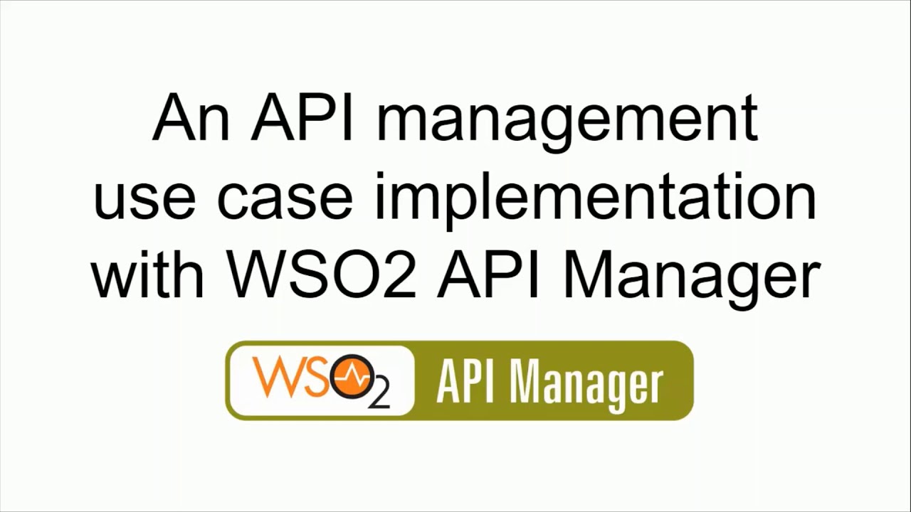 An API Management Use Case Implementation With WSO2 API Manager - YouTube