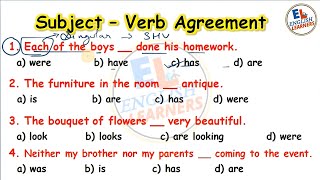 Subject Verb Agreement | 25 PracticeQuestions for all Competitive Exams | #ssc #subjectverbagreement