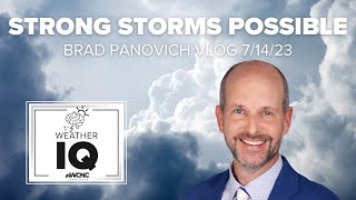 Scattered evening storms in Charlotte, NC: Brad Panovich VLOG 7/14/23