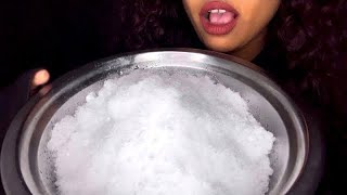 FRESH FREEZER FROST BOWL| ASMR ICE EATING|