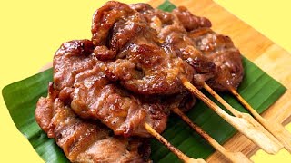 Juicy Thai Barbecue Pork Skewers Moo Ping - Singapore Night Market