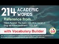 214 Academic Words Words Ref from 