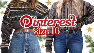 recreating ~trendy~ Pinterest HOLIDAY outfits 🎄✨ (on a size 16!)