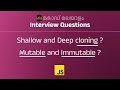 What is Shallow Deep Cloning | Mutable and Immutable | JS Interview Question | Code Malayalam