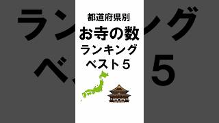 都道府県別お寺の数ランキングベスト５ #お仏壇ちゃんねる#お寺#仏教