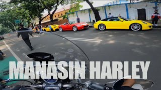 MANASIN HARLEY - JAKARTA Banyak SUPERCAR \u0026 SPORTBIKE