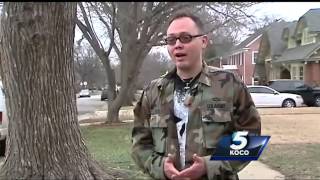 Army veteran setting up traps for thief