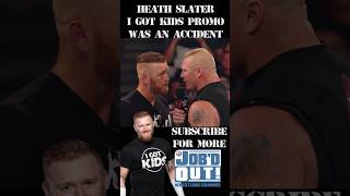 Heath Slater steps up to Brock Lesnar, forgets his line and \