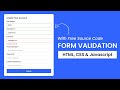 Form Validation Using Javascript | HTML, CSS & Javascript