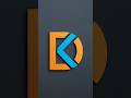 How to create a Dk letter logo design in adobe illustrator