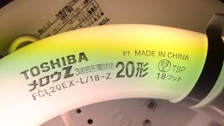 20形18ワットの丸形蛍光灯 3波長形電球色