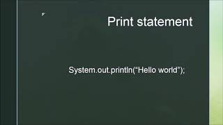 Java Basics - First Program - Printing Hello world
