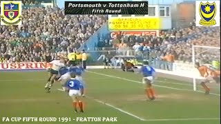 PORTSMOUTH FC V TOTTENHAM HOTSPURS FC - 1-2 - FA CUP 5TH ROUND 1991 - FRATTON PARK