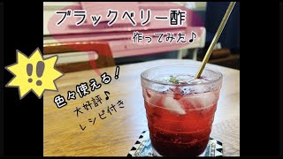 【ブラックベリー活用法】保存食に！健康ドリンクに！即席ブラックベリー酢の作り方_ジャムより簡単★簡単レシピ お酢ドリンク