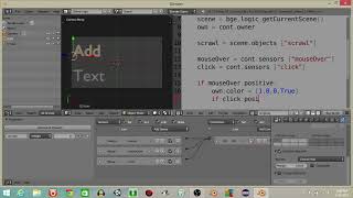 UPBGE - Interactive Icon & Dynamic Text Python