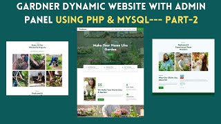 How to make Dynamic Website with Admin Panel in PHP | Gardner PHP Website Step-2