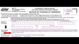 Change of Address DMV 14