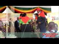 Zim Vice presidents dancing @ president Mugabe's 93rd birthday celebration