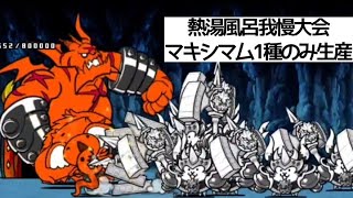 熱湯風呂我慢大会 マキシマム1種でクリア【にゃんこ大戦争】