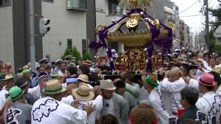 平成25年　川崎丸子・山王日枝神社山王祭　町会渡し渡御=山王町二丁目