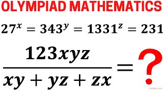 Mathematical Olympiad | Learn how to find the value of 123xyz/(xy+yz+zx) | Math Olympiad Training