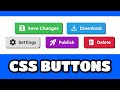 How to Create Modern Icon Buttons with HTML & CSS For Your Website