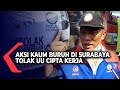 Ratusan Buruh Demo Tolak Omnibuslaw Cipta Kerja di Surabaya