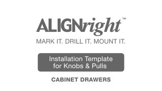 AlignRight Cabinet Hardware Installation Template for Knobs & Pulls - Cabinet Drawers