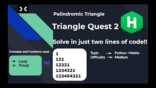 Triangle Quest 2 | [HackerRank] | Python | One Line Solution