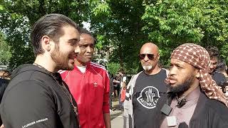 SIRAJ PROVES TO A CHRISTIAN THAT HE IS A PAGAN! SPEAKERS CORNER SAM DAWAH