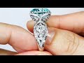 flawless unheated paraiba tourmaline ring at 8.43 carats by kat florence kf07928