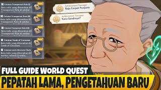 Full Guide World Quest "PEPATAH LAMA, PENGETAHUAN BARU" Genshin Impact v3.1