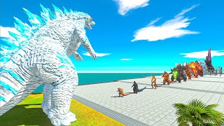 EVOLVED ICE GODZILLA 10 Sizes Challenge vs Evolution of LAVA Godzilla 10 Sizes Comparison - ARBS