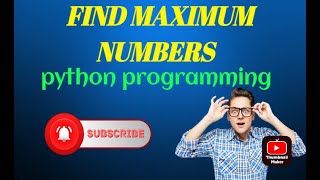 Find Maximum of two numbers in Python #pythonprogramming