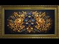 Illustrative Gold Roses Mixed With Blue Orchids