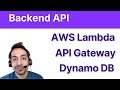 Developing an API backend | AWS Lambda | API Gateway | DynamoDB