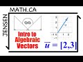 Intro to Algebraic Vectors (full lesson) | MCV4U