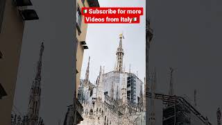 Milan, Italy Cathedral with Madonnina statue on top