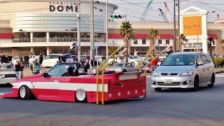 事故寸前‼‼　【オートトレンド 退場⑤】　街道レーサー 竹ヤリ 無法地帯 直管 グラチャン コール 旧車會 Lowered exhaust low car