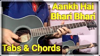 Aankh Hai Bhari Bhari Guitar Tabs with Backing Track | Tum Se Acha Kon Hai