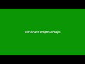 Chapter 6: Variable Length Arrays in C