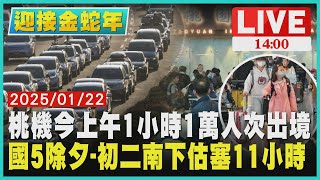 桃機今上午1小時1萬人次出境  國5除夕-初二南下估塞11小時LIVE｜1400迎接金蛇年｜TVBS新聞