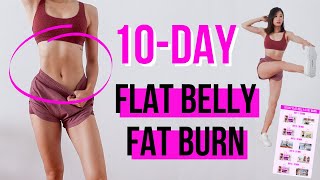 10-DAY Flat Belly Fat Burn + Abs Challenge ~ Emi