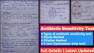 antibiotic sensitivity test microbiology | antibiotic sensitivity test (stock and Dilution method)