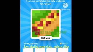 Nonogram daily challenge 23 july 2023 - Easy - solution / answer / how to solve #brainsgrow