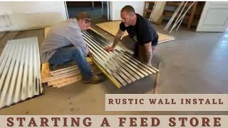 Starting A Feed Store: Rustic Wall Decor Project \u0026 Ideas| DIY Barn Wood \u0026 Corrugated Barn Tin