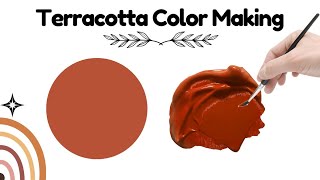 How to make terracotta colour | Terracotta Color Making | Acrylic color mixing